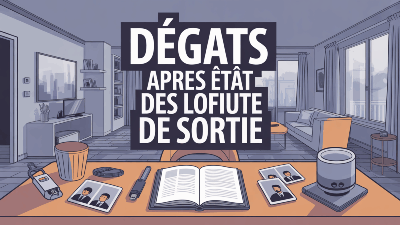 Dégâts constatés après état des lieux de sortie : droits, recours et solutions concrètes