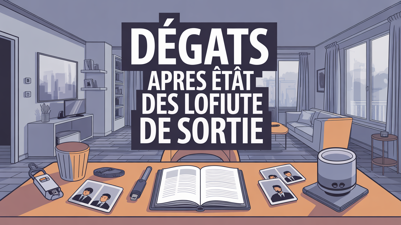 Dégâts constatés après état des lieux de sortie : droits, recours et solutions concrètes
