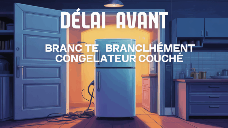 Congélateur couché combien de temps attendre avant de le brancher
