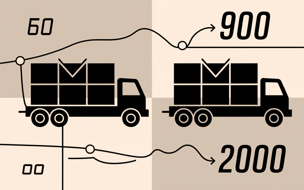 Scène groupage camions demenagement longue distance pas cher