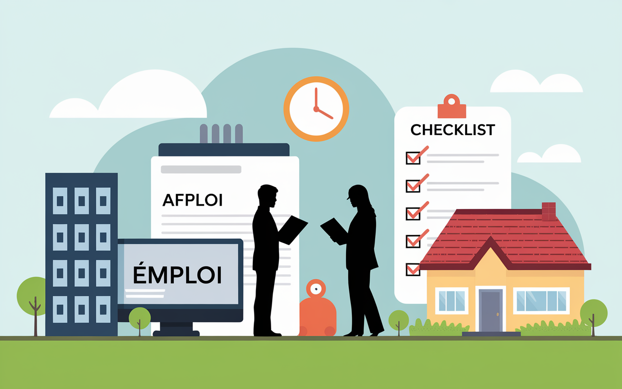 Scene conseils mobilite professionnelle emploi logement checklist