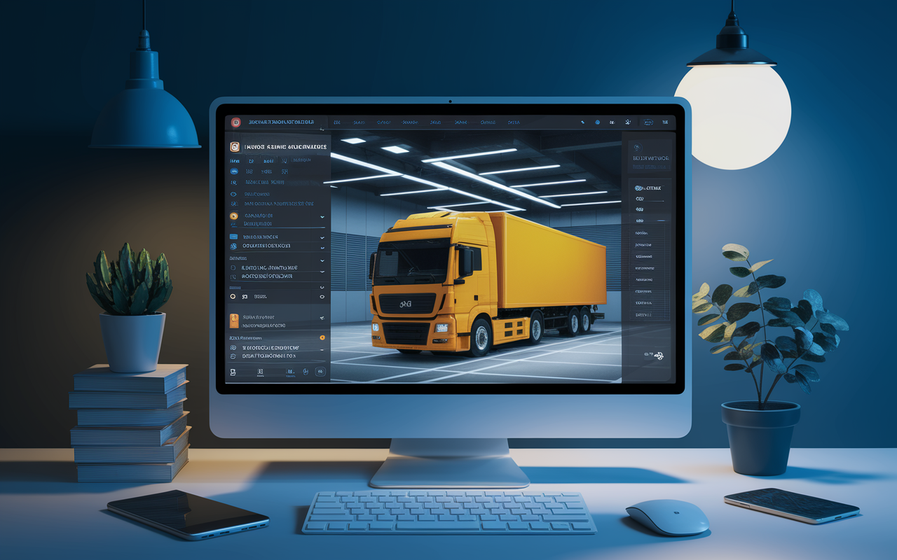 interface simulateur volume demenagement inventaire objets camions