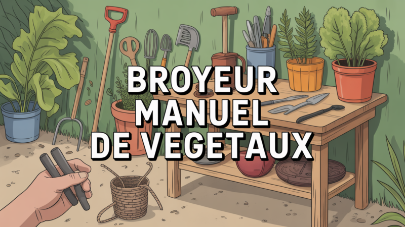 Fabriquer soi-même un broyeur de végétaux manuel pour un jardin autonome