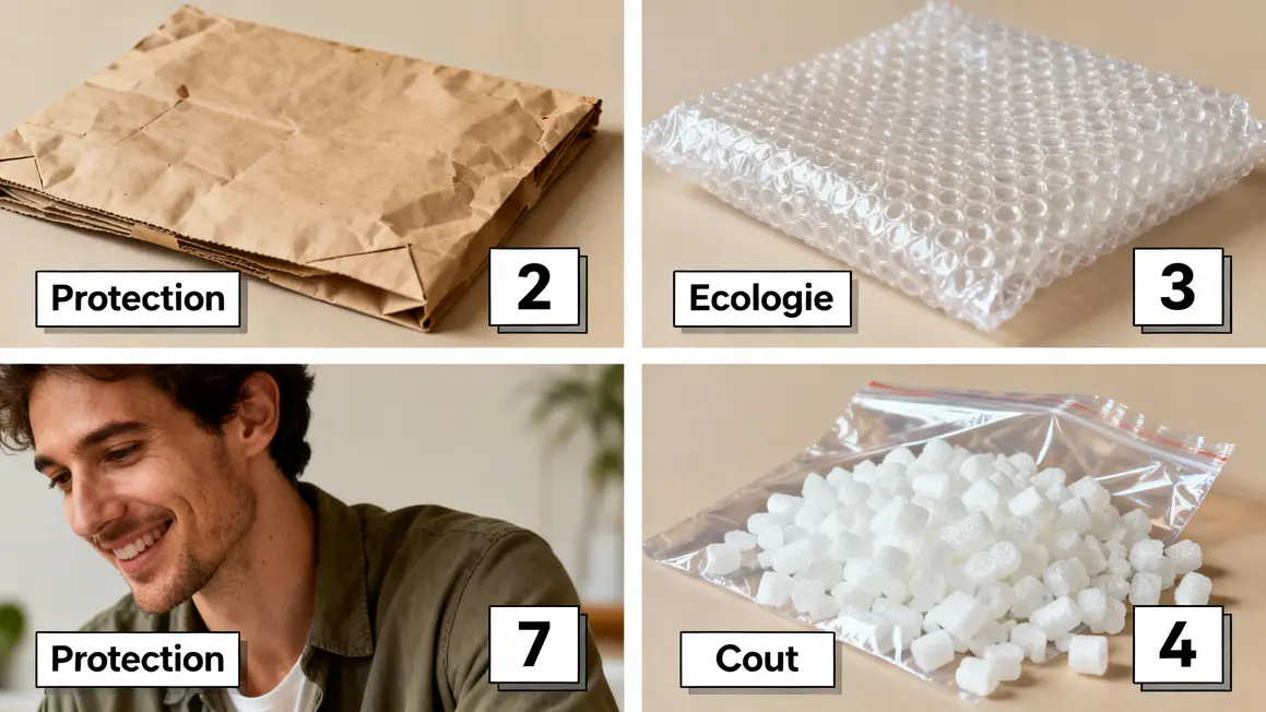 tableau comparaison papier kraft epais et autres materiaux emballage