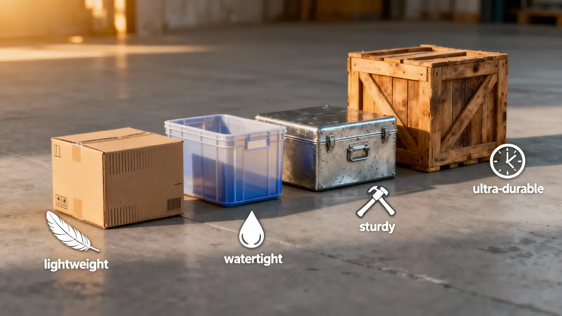 tableau comparatif cartons boites plastique demenagement