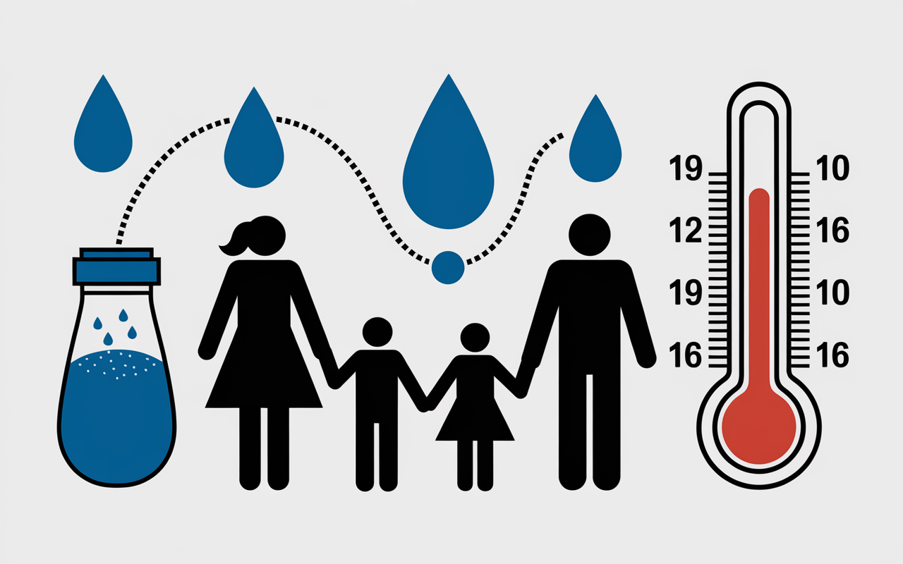schema estimation eau chaude sanitaire famille ballon thermometre