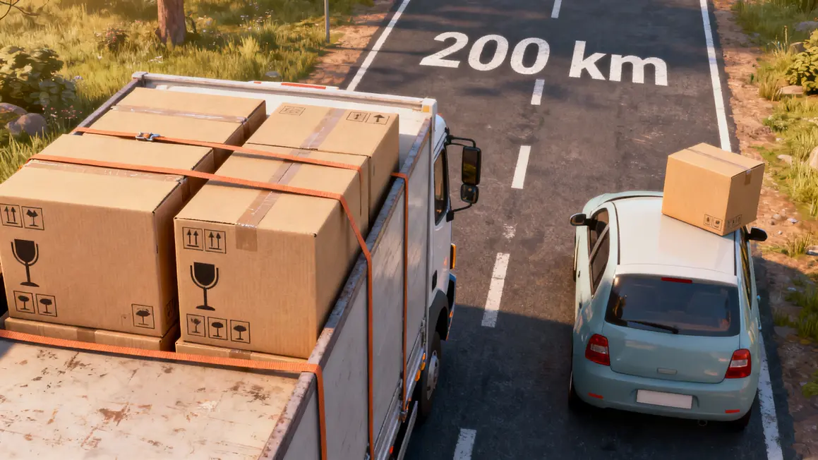 Camion demenagement, cartons fragiles, comparaison petite voiture