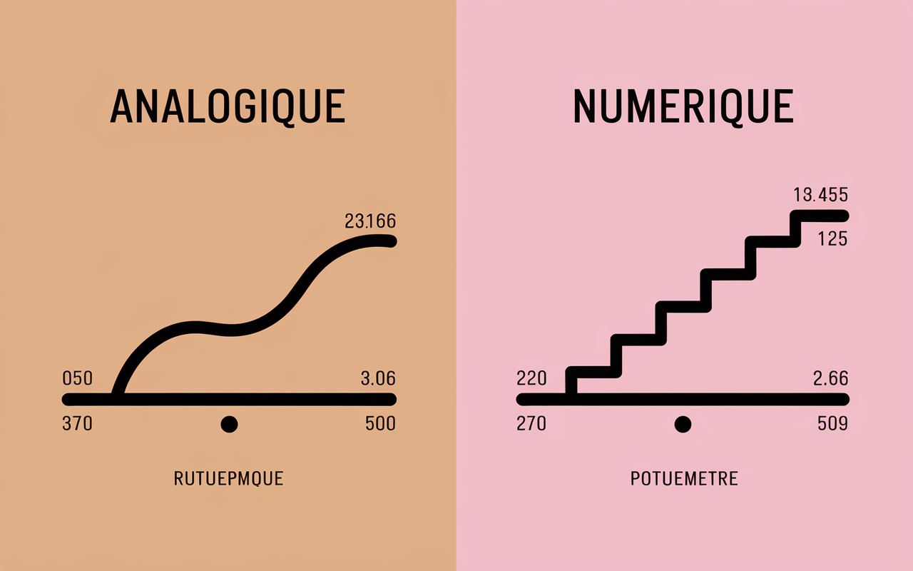 graphique comparaison signal analogique et numerique