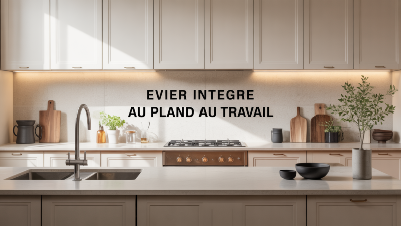 Évier intégré au plan de travail : tout comprendre pour une cuisine moderne et hygiénique