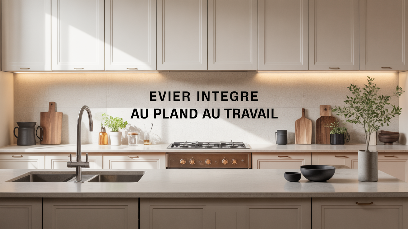 Évier intégré au plan de travail : tout comprendre pour une cuisine moderne et hygiénique