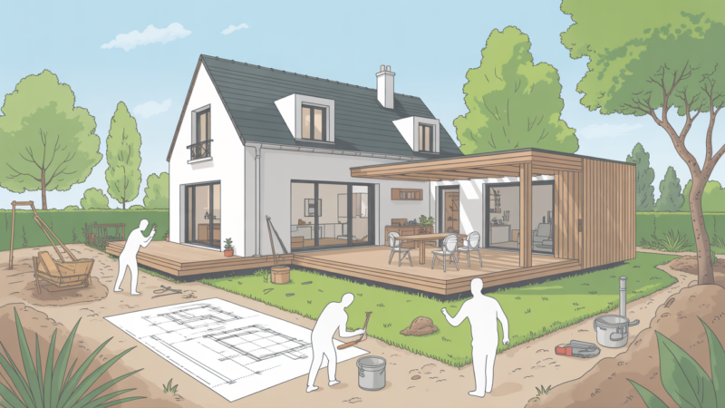Plan d&rsquo;extension de maison 40m² : idées, prix et démarches