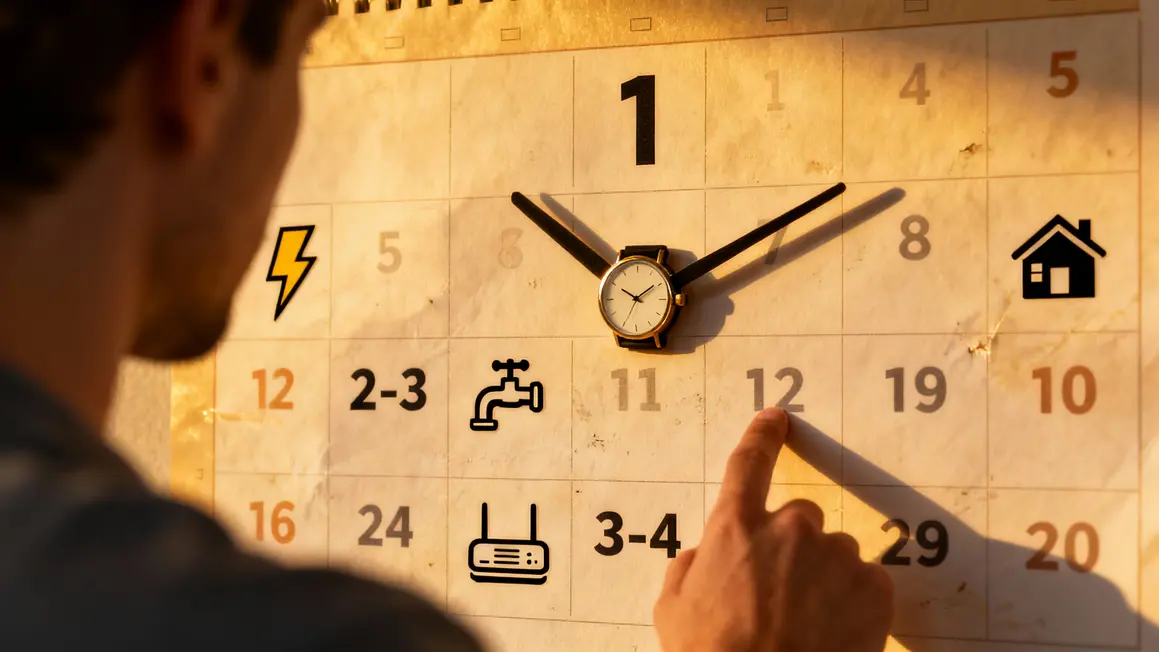 calendrier repere delais gestion abonnements demenagement
