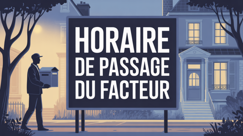 Heure de passage du facteur : obtenir l’information précise et suivre vos courriers
