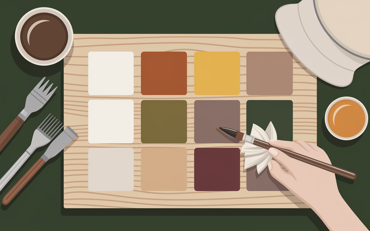 Huile application plan travail bois cuisine moderne