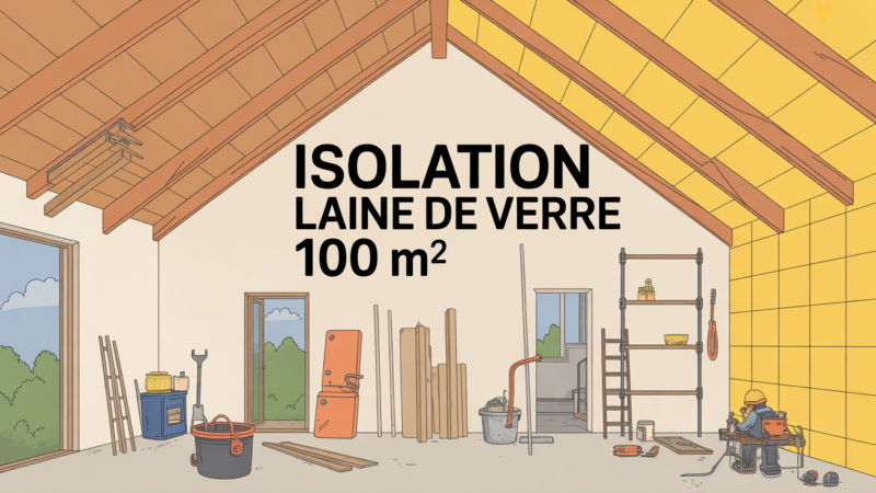 Combien de sacs de laine de verre pour 100 m² : estimation fiable et rapide