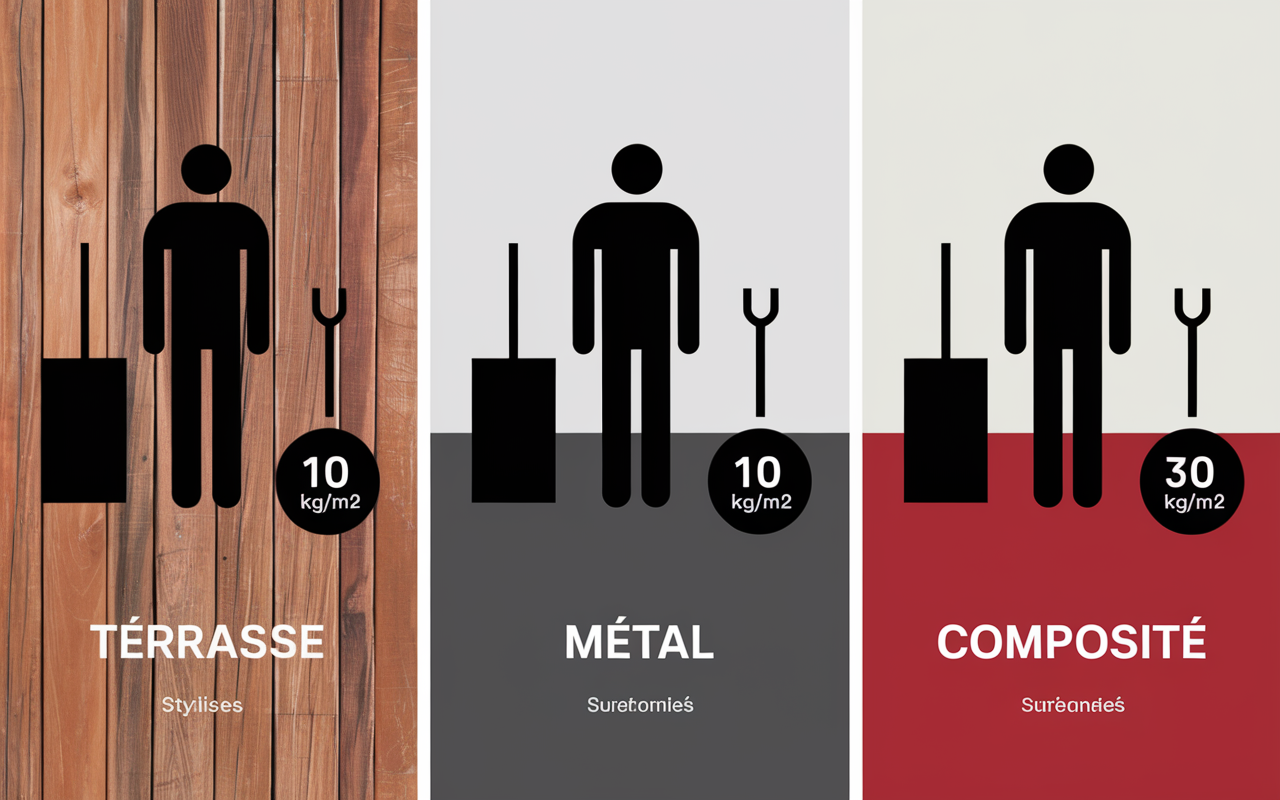 Terrasse sur pilotis bois metal composite entretien chiffres