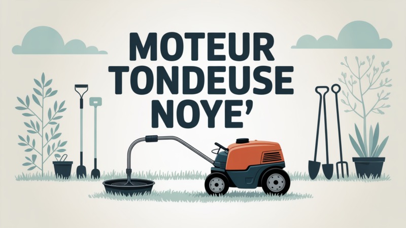 Moteur tondeuse noyé : optimisez le temps d’attente pour un redémarrage réussi