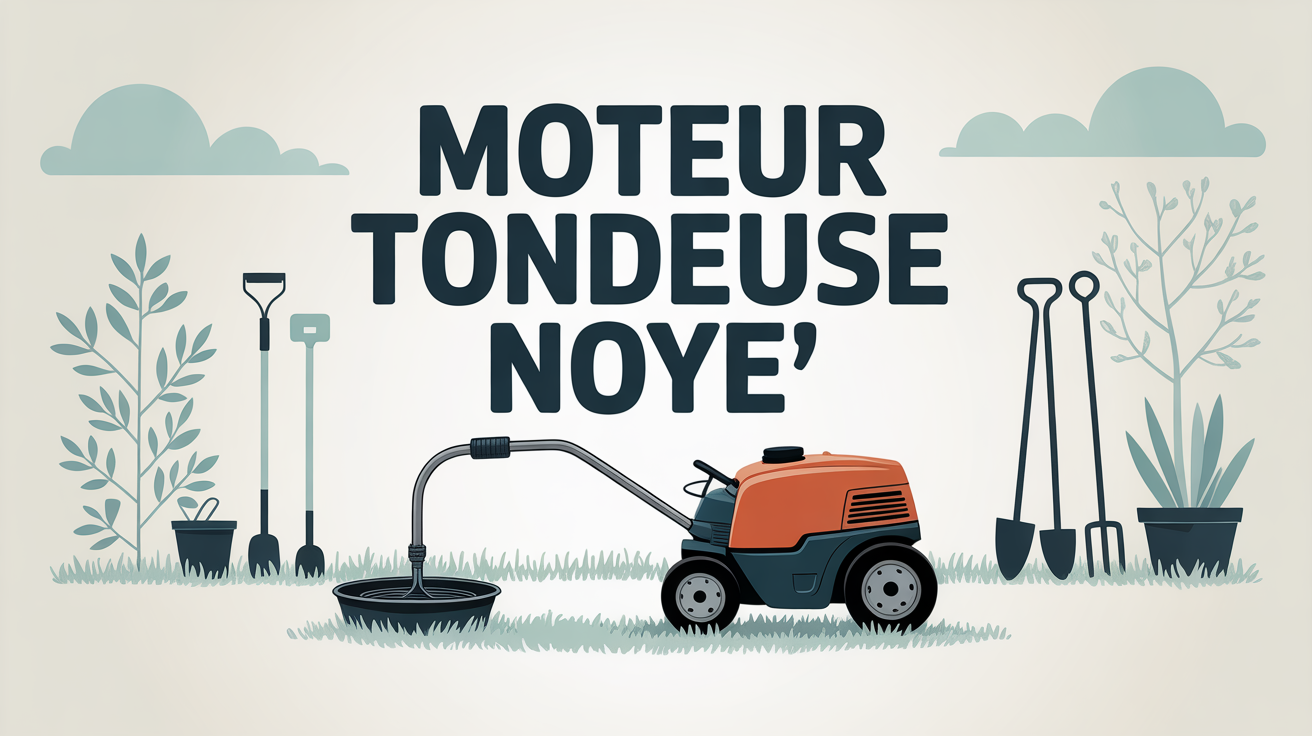 Moteur tondeuse noyé : optimisez le temps d’attente pour un redémarrage réussi