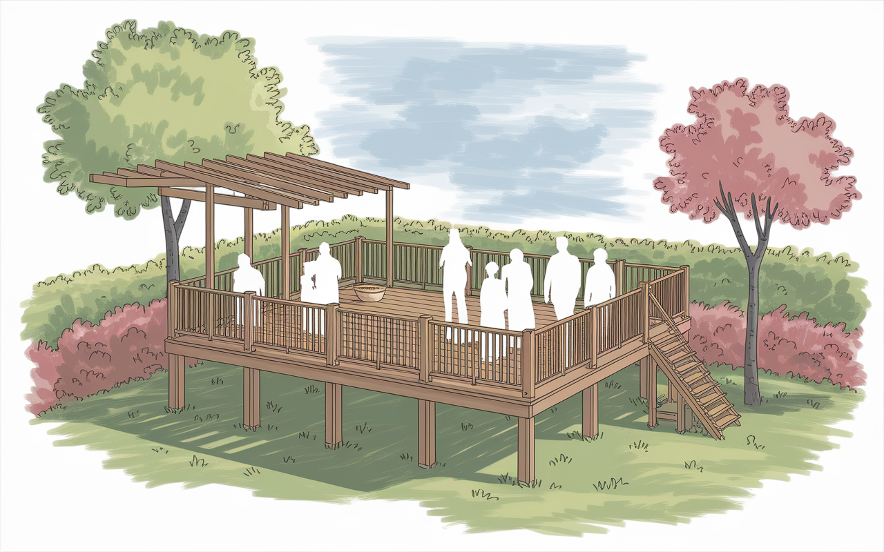 Kit terrasse sur pilotis plan structure accessoires jardin pente