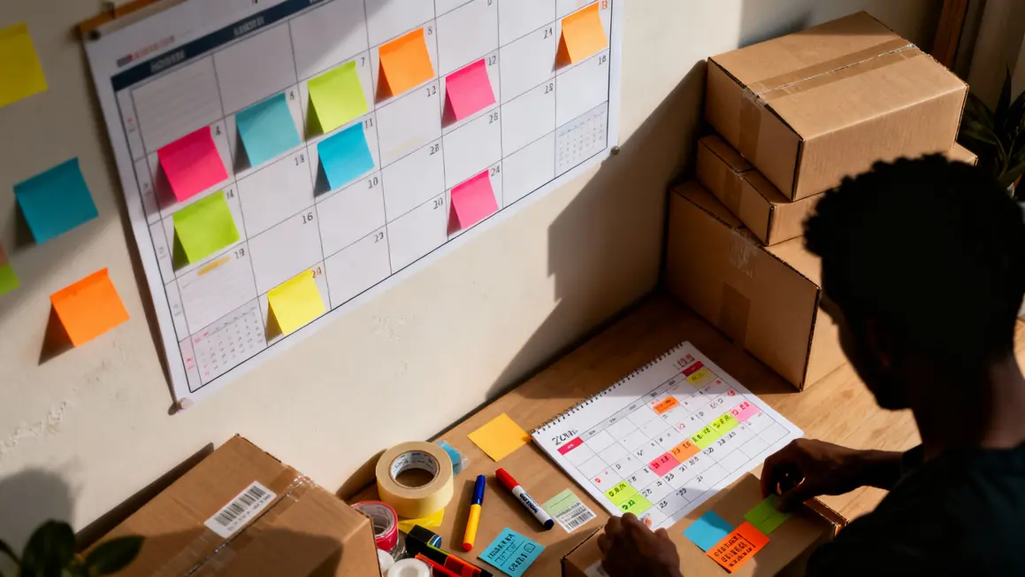 planning mural demenagement organisation