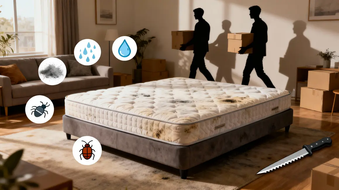 matelas demenagement expose aux risques poussiere humidite