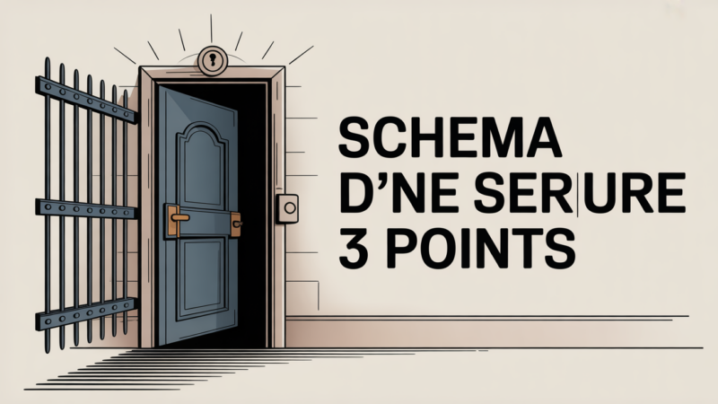 Schéma et fonctionnement d’une serrure 3 points expliqué simplement
