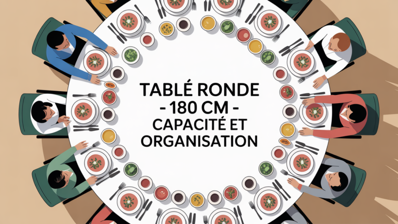 Table ronde 180 cm : combien de personnes peut-elle accueillir vraiment