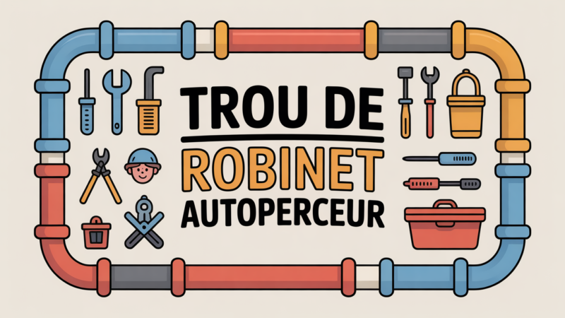 Boucher un trou laissé par un robinet autoperceur facilement et durablement