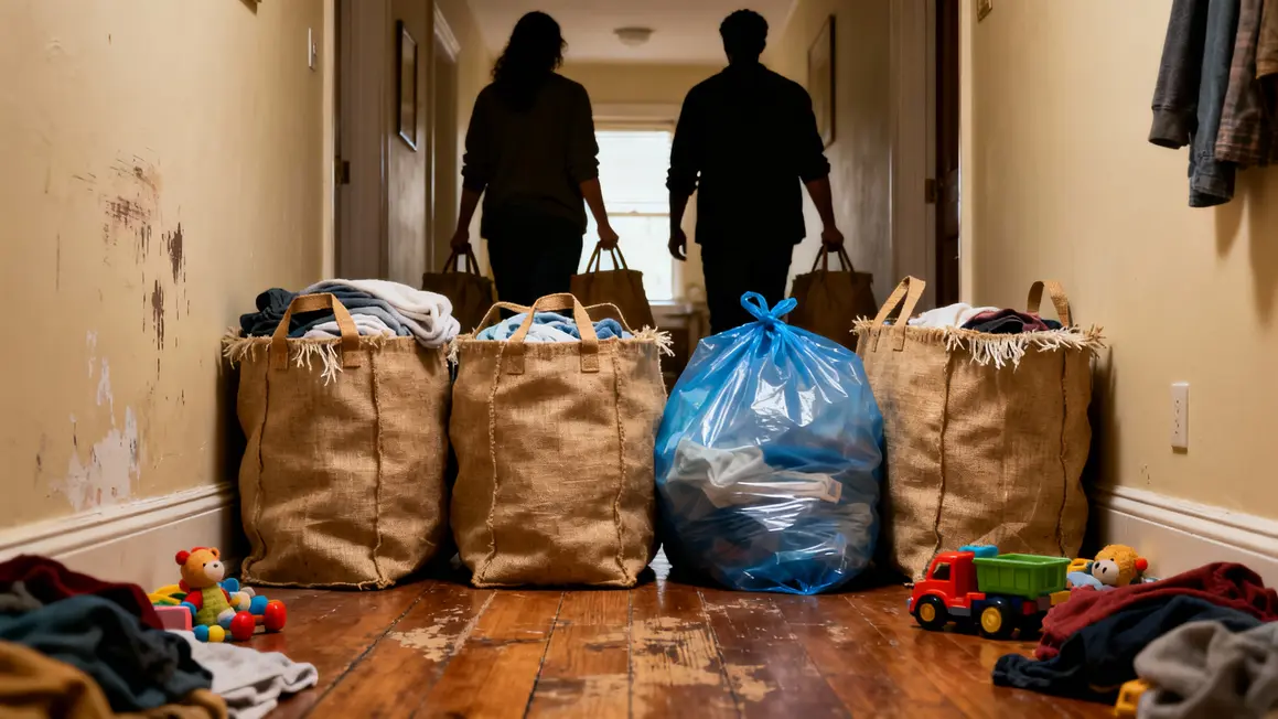 Sacs de demenagement jute plastique transport affaires