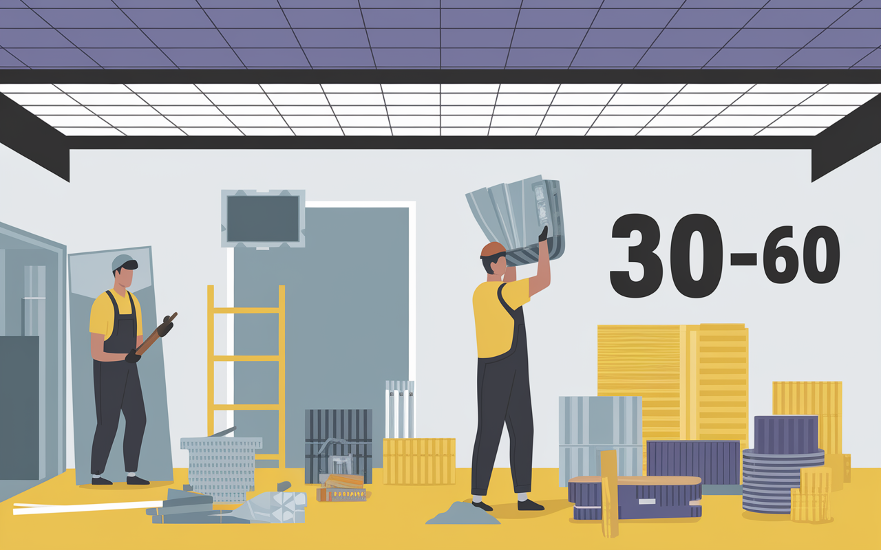 Plaquiste Lyon competences chantier illustration