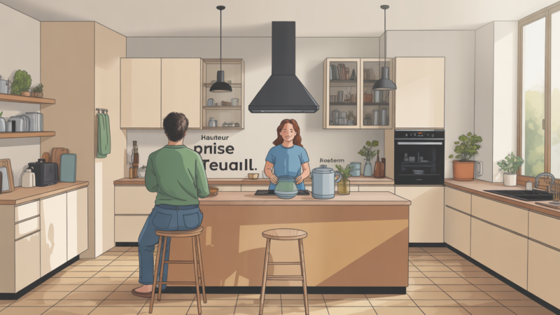 Hauteur prise plan de travail : normes, calculs et conseils pour une installation conforme