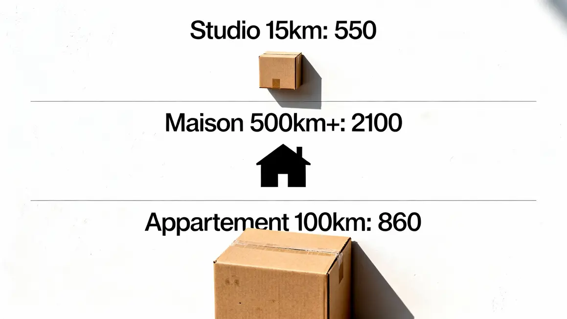 Tableau prix demenagement Pau studio maison appartement