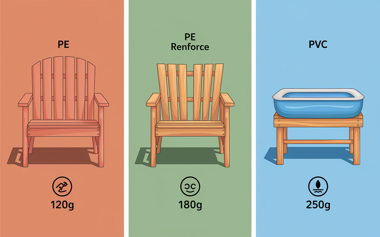 Comparatif types de bache plastique PE renforce PVC