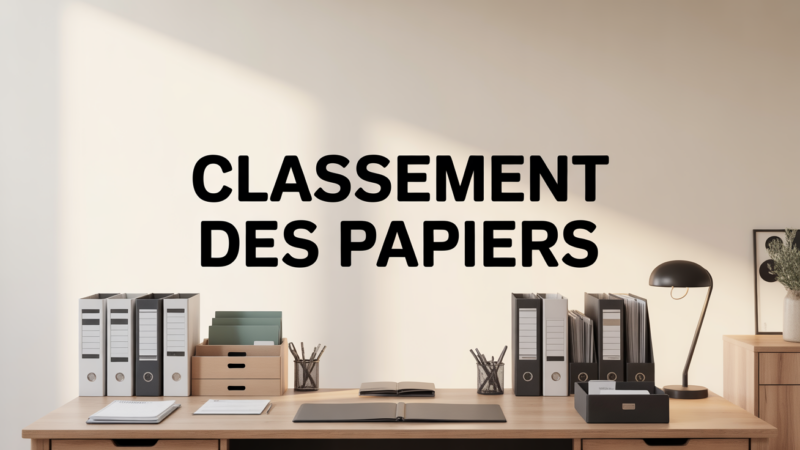 Classement des papiers : méthodes simples pour trier, organiser et sécuriser vos documents
