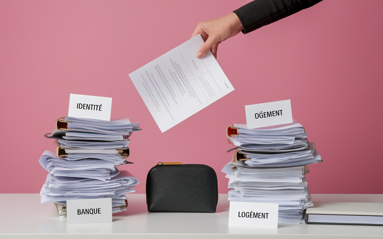 Tri classement des papiers sur table