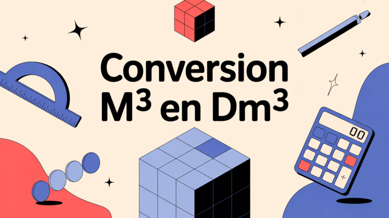 Conversion m3 en dm3 : méthode simple, astuces et exemples concrets