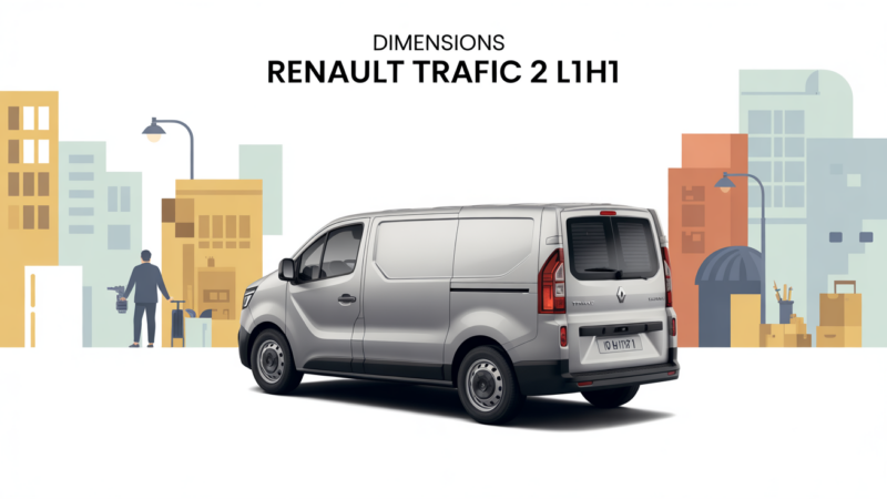 Dimensions et volumes du Renault Trafic 2 L1H1 pour pros urbains