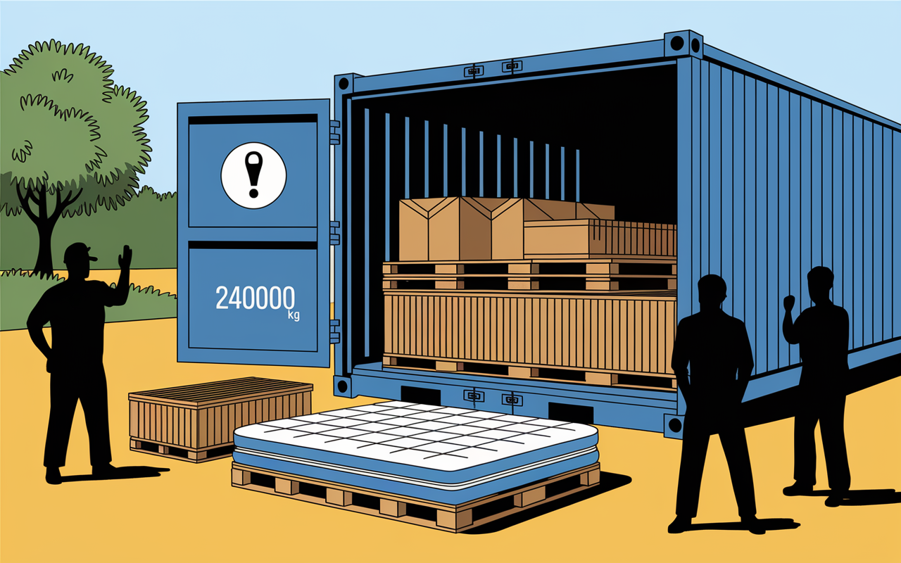 empotage conteneur securisation chargement