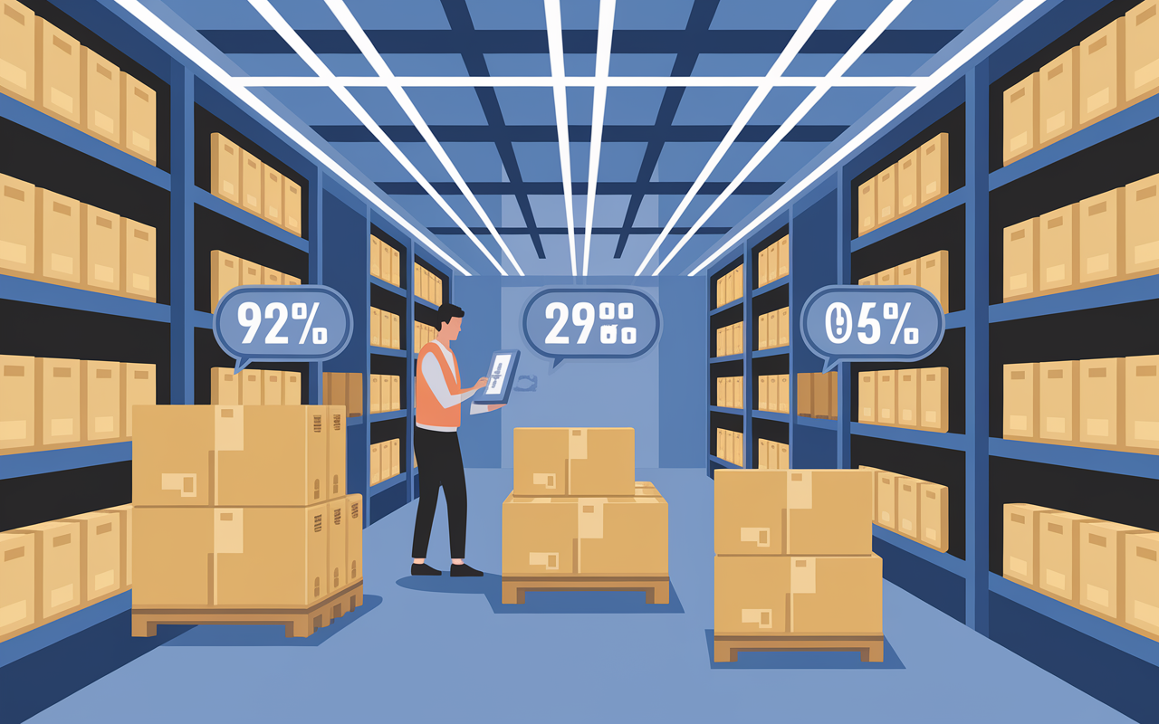 Entrepôt digitalisé picking logistique optimisé