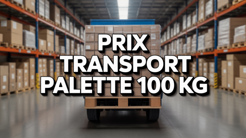 Prix transport palette 100 kg : estimation concrète et conseils avisés