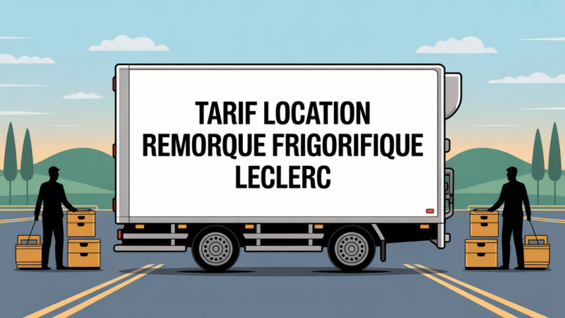 Tarif location remorque frigorifique Leclerc prix : guide clair et conseils pratiques