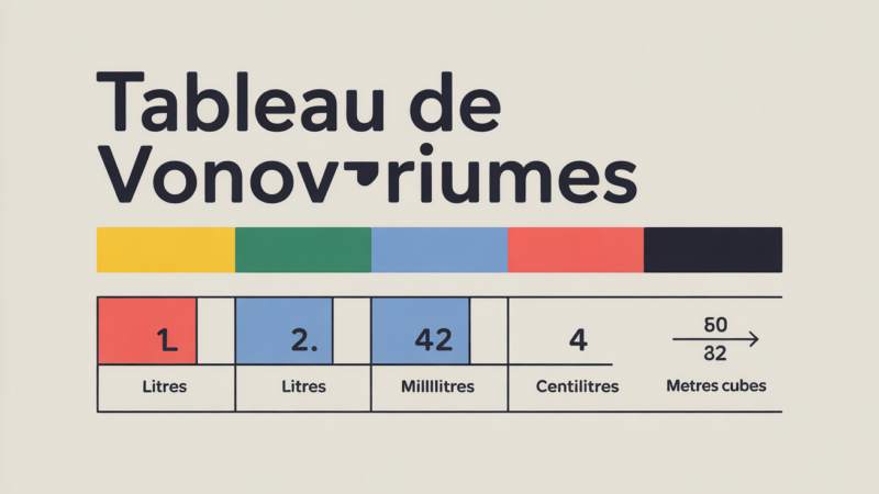 Volume tableau de conversion : le guide ultra-pratique pour des mesures sans erreur