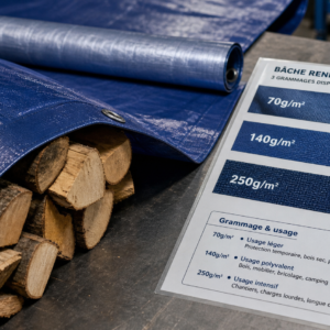 Bâche bleue : comment choisir le bon grammage pour éviter les déchirures
