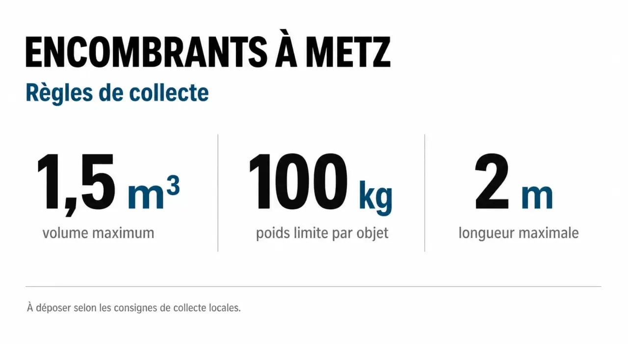Règles et limites pour la collecte des encombrants à Metz : volume, poids et dimensions
