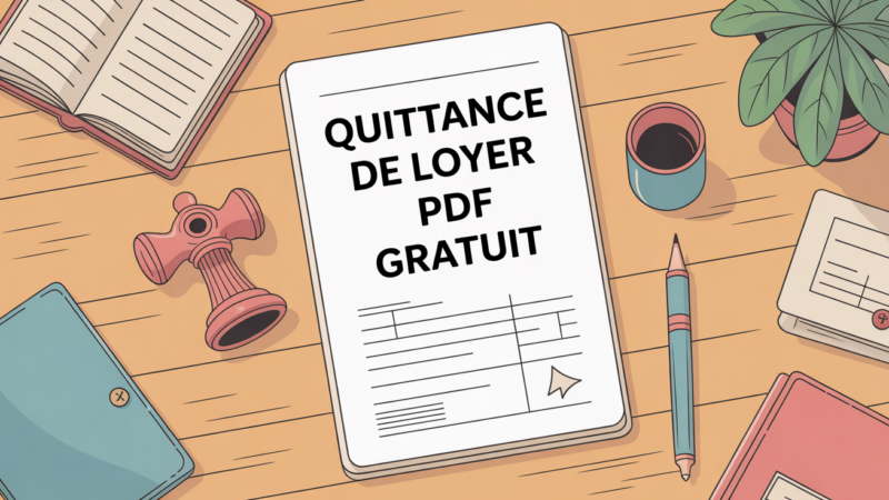 Quittance de loyer PDF gratuit : modèle téléchargeable et conseils pratiques
