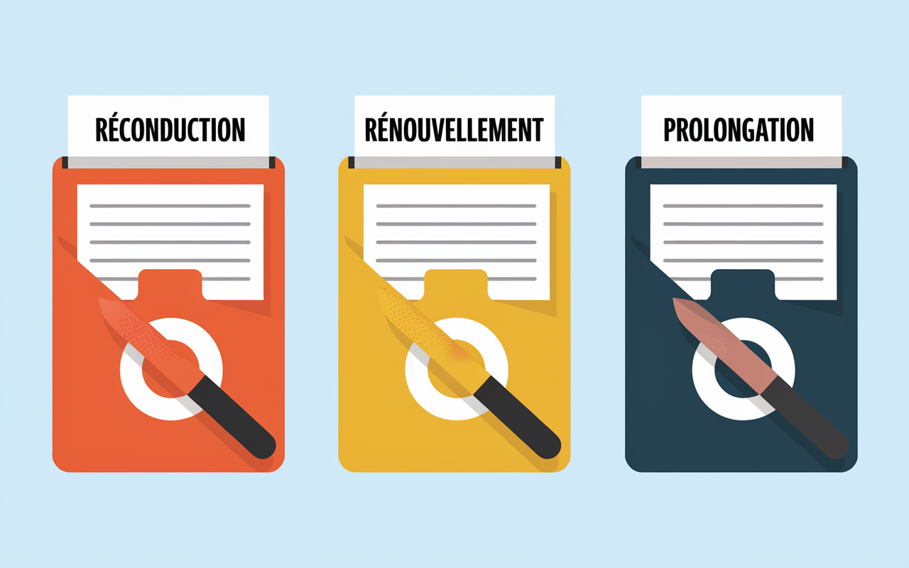 Differences reconduction tacite bail 3 ans renouvellement prolongation