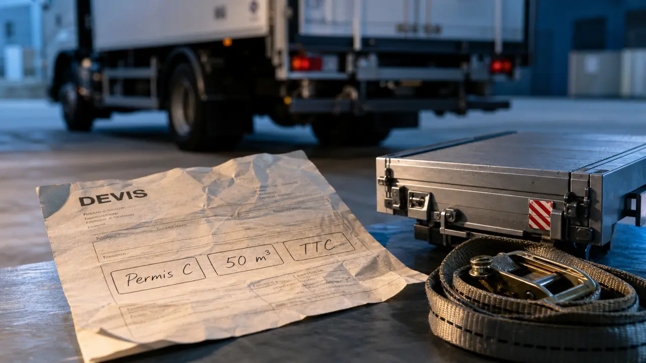 Location 19 tonnes pour particulier : permis C, 50 m3 et prix à vérifier