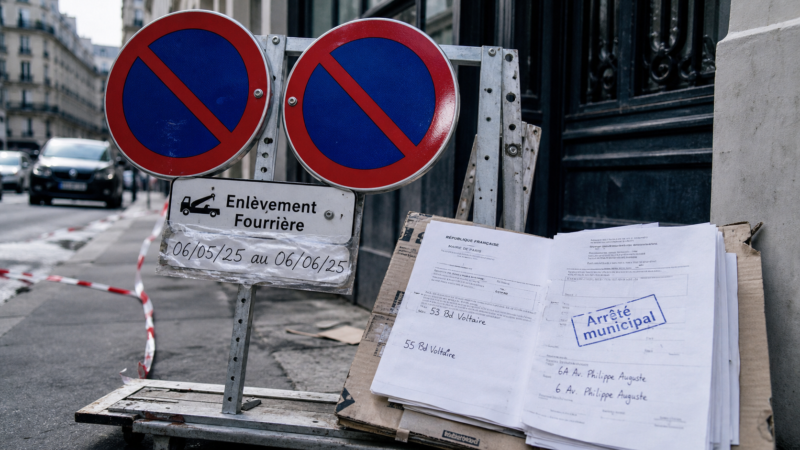 Pose de panneaux d’interdiction de stationner : démarches, délais et légalité pour vos travaux ou déménagements