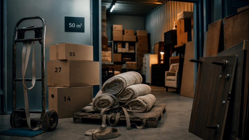Quel budget pour un garde-meuble de 50 m³, soit 16 à 20 m² pour 4 à 5 pièces ?