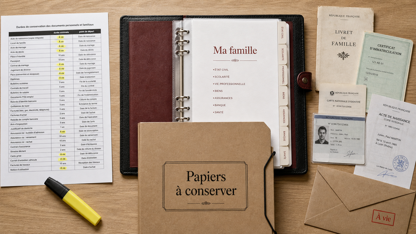 Combien de temps garder ses papiers ? À vie, 10 ans ou 2 ans selon le document